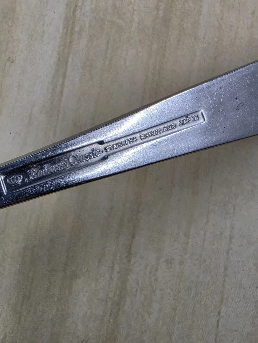 Embassy Classic Rhineland Serving Spoons Stainless Steel Japan Vintage Flatware